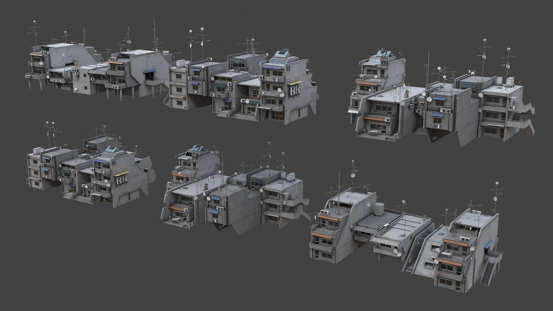 Cyberpunk City Asset Pack 3D model | CGTrader