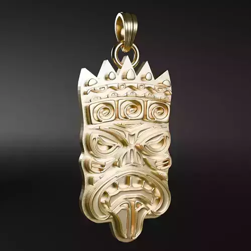 Mask Polynesia symbols - 3D printable model