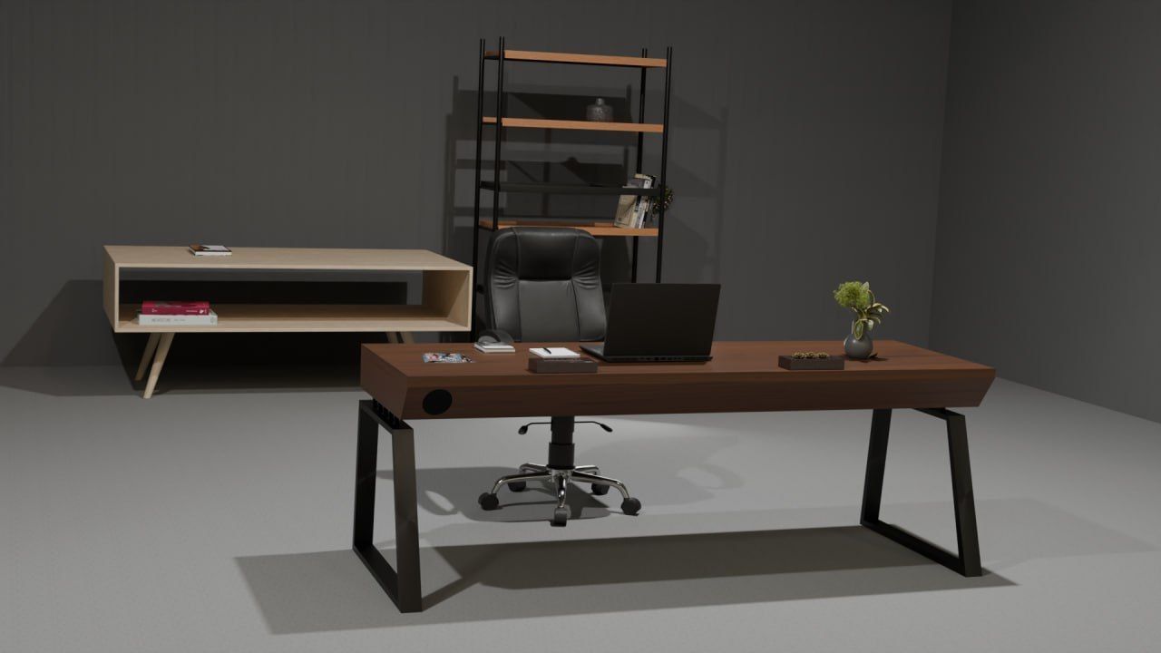 table for office or game  Free low-poly 3D model_3