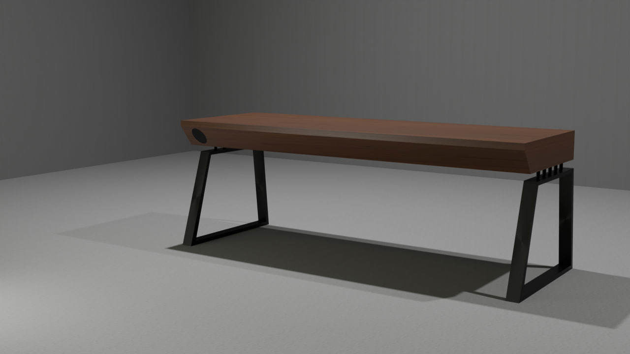 table for office or game  Free low-poly 3D model_2