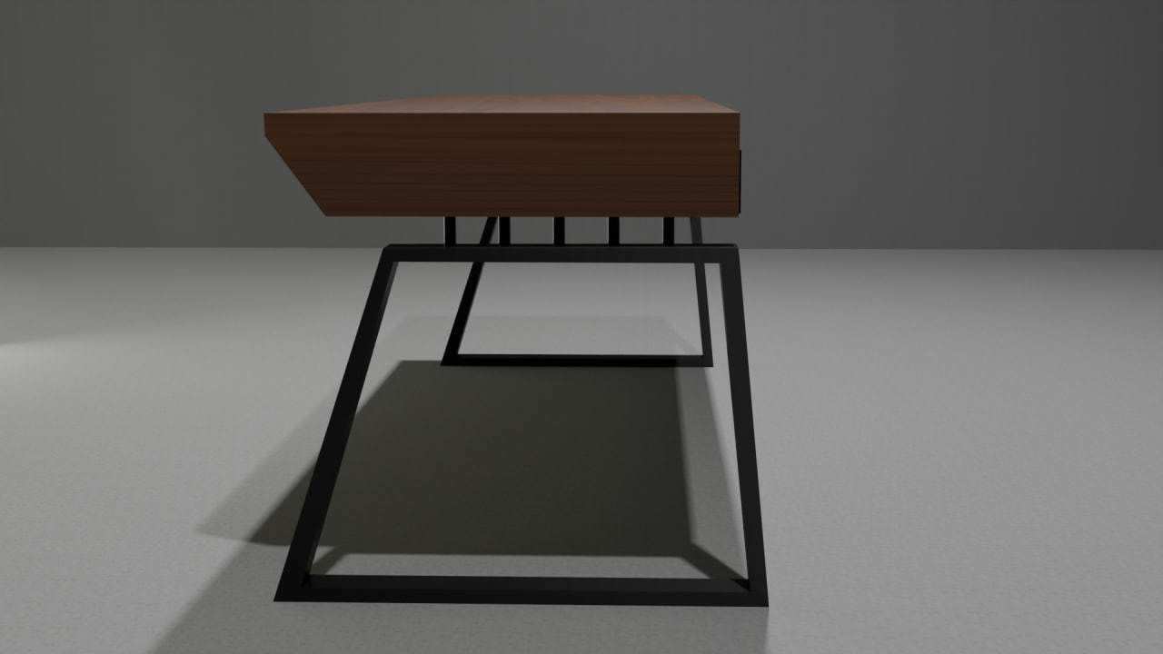 table for office or game  Free low-poly 3D model_1