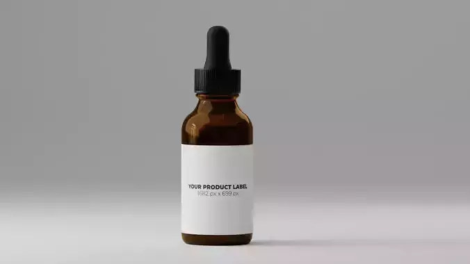 Cosmetic Bottle or Medicine bottle UV Mapped