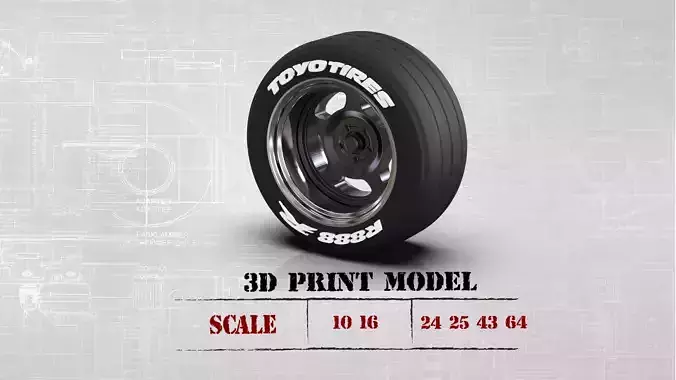 Rims and Tires ready to print STL File 3D printing wheel 3D print model