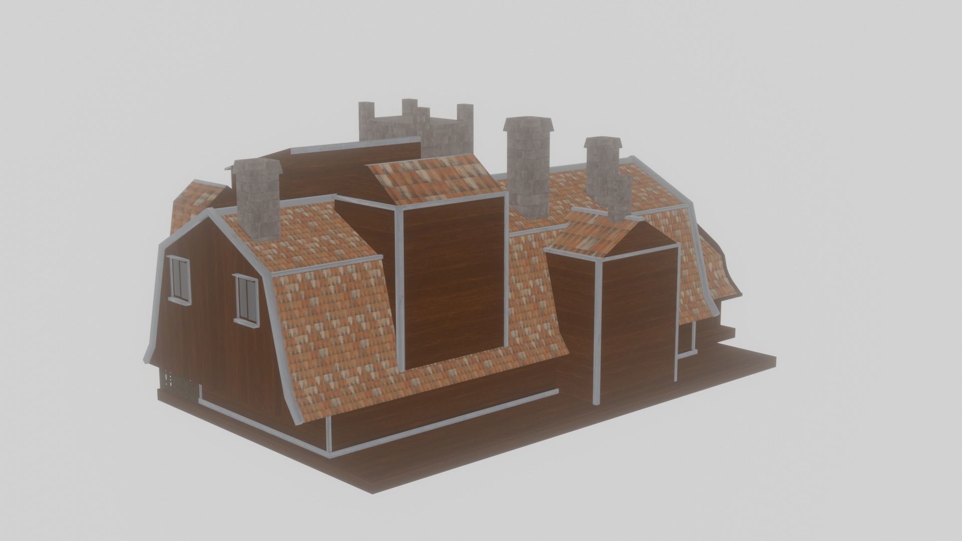 Beach House Low-poly 3D model_6