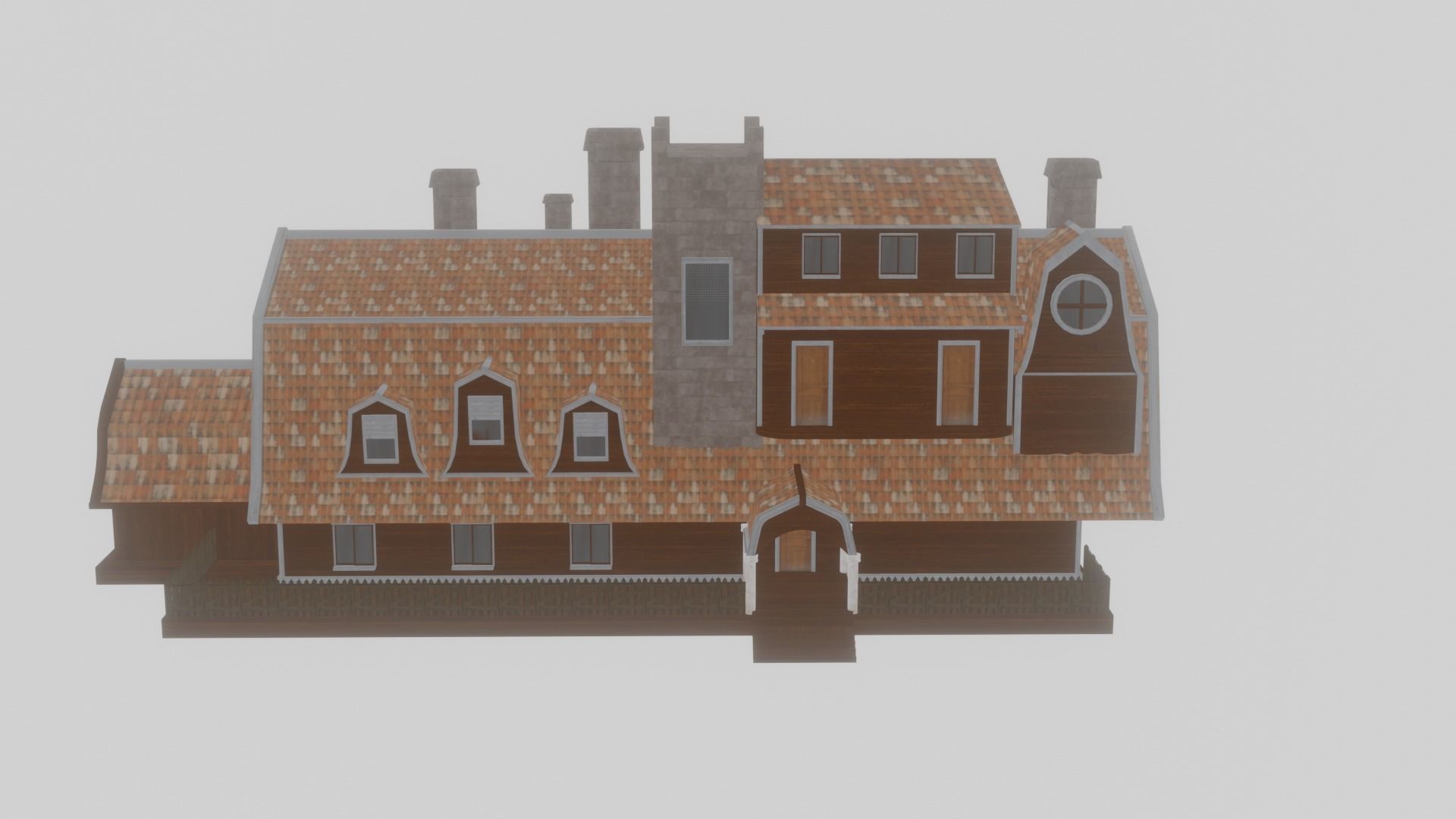 Beach House Low-poly 3D model_2