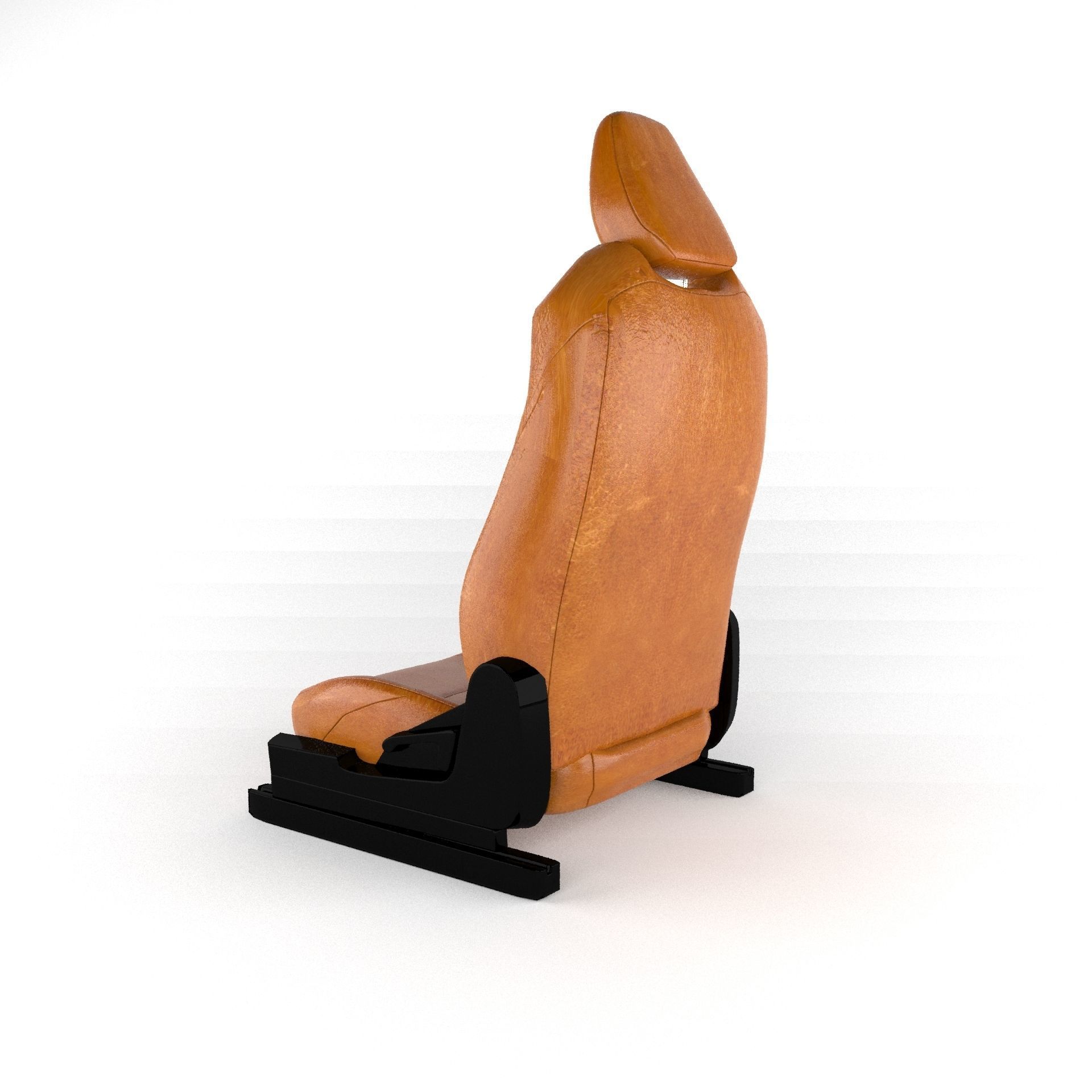 Car Seat Low-poly 3D model_8