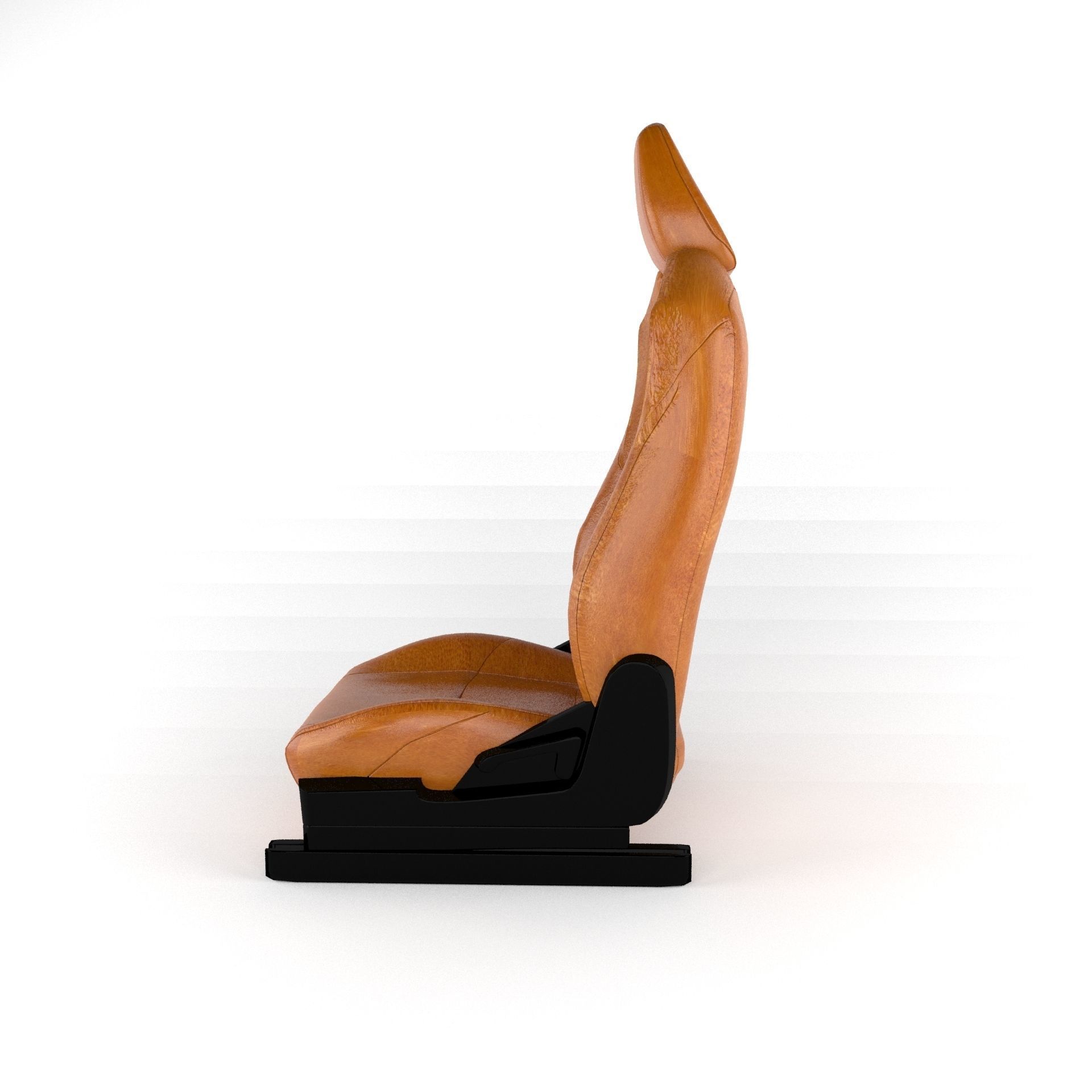 Car Seat Low-poly 3D model_6