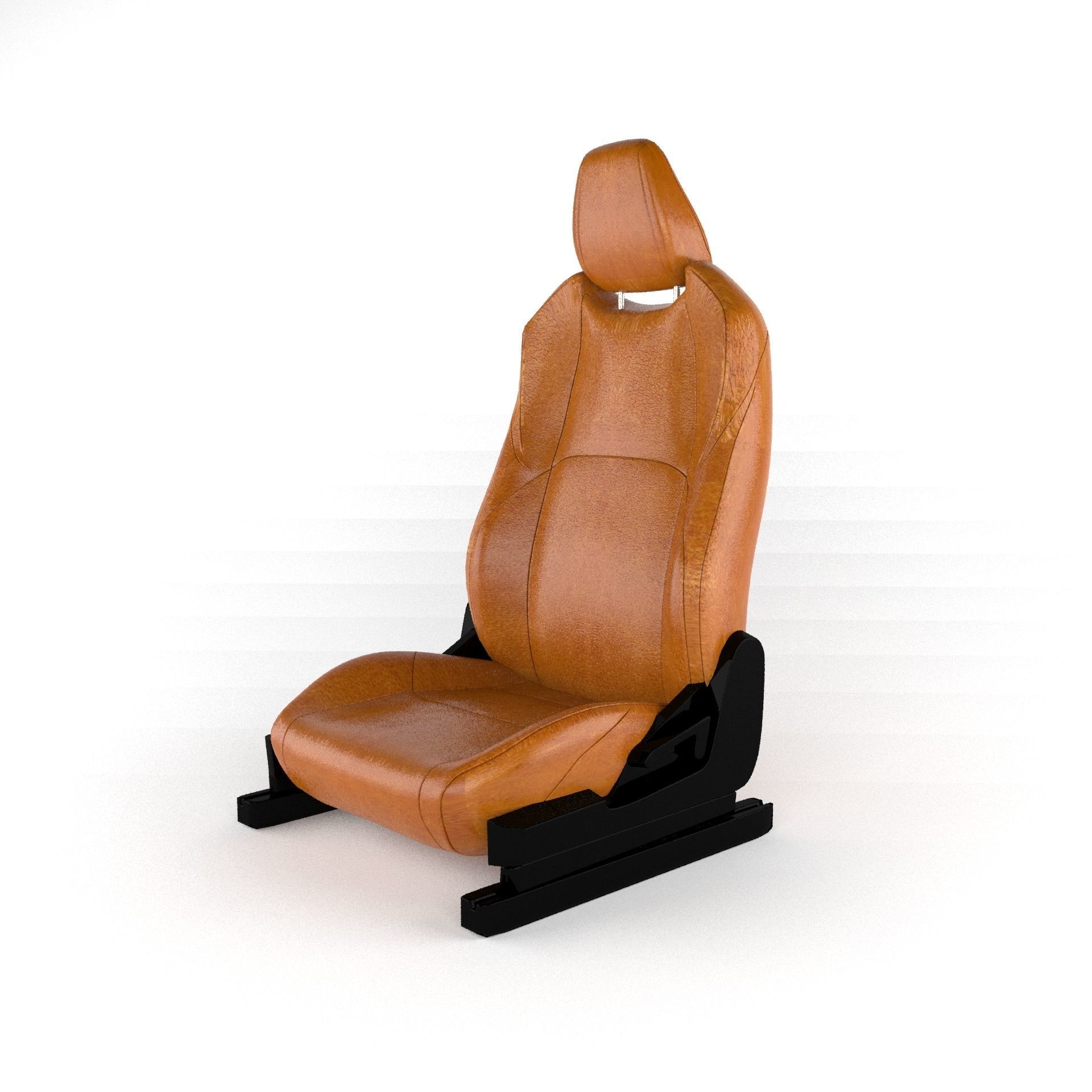 Car Seat Low-poly 3D model_2