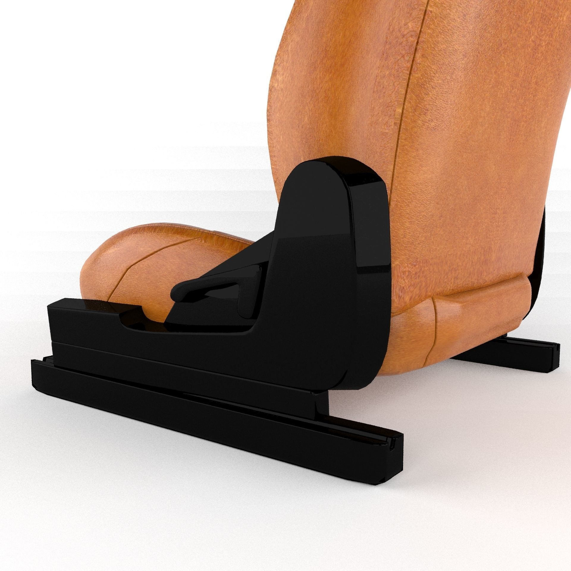 Car Seat Low-poly 3D model_9