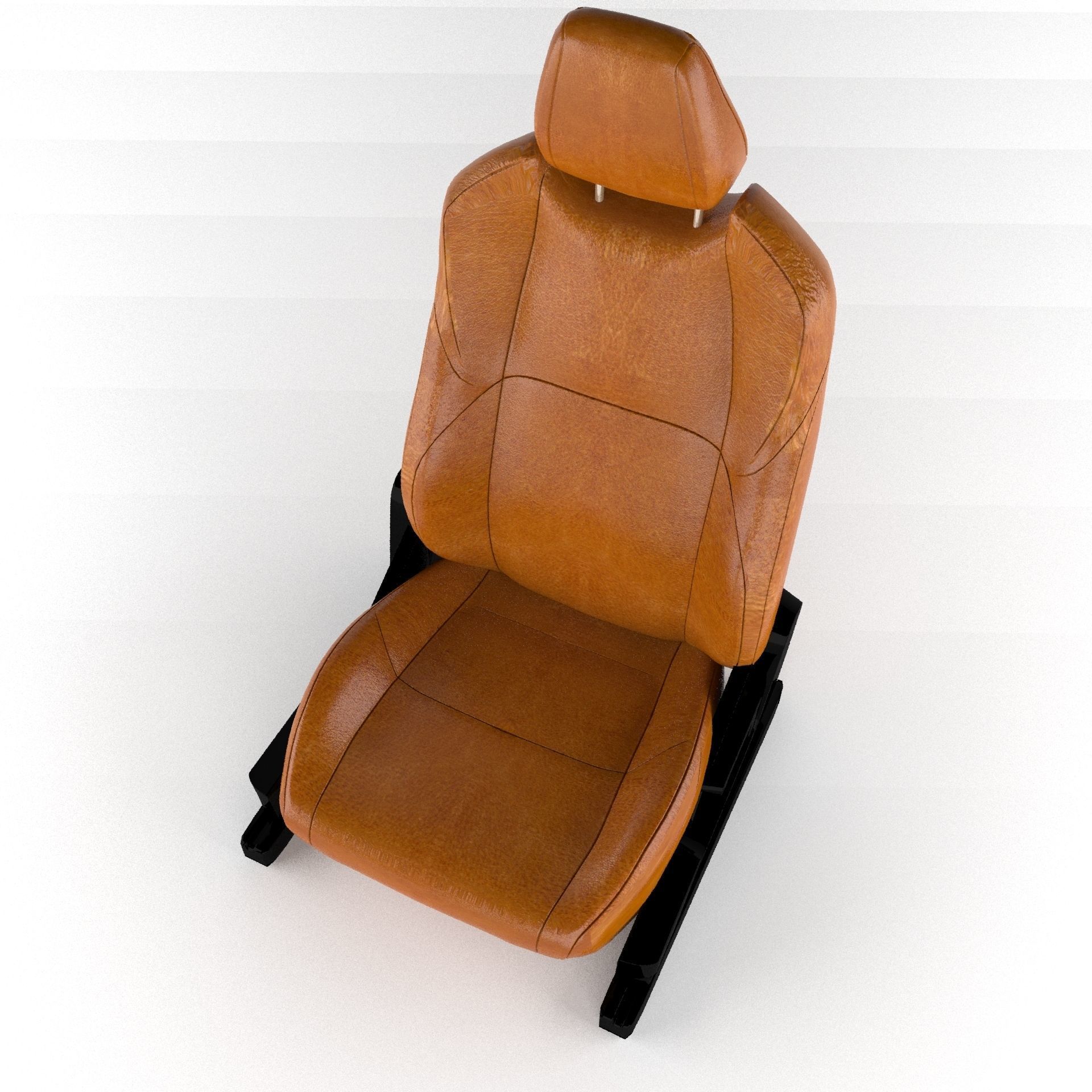 Car Seat Low-poly 3D model_11