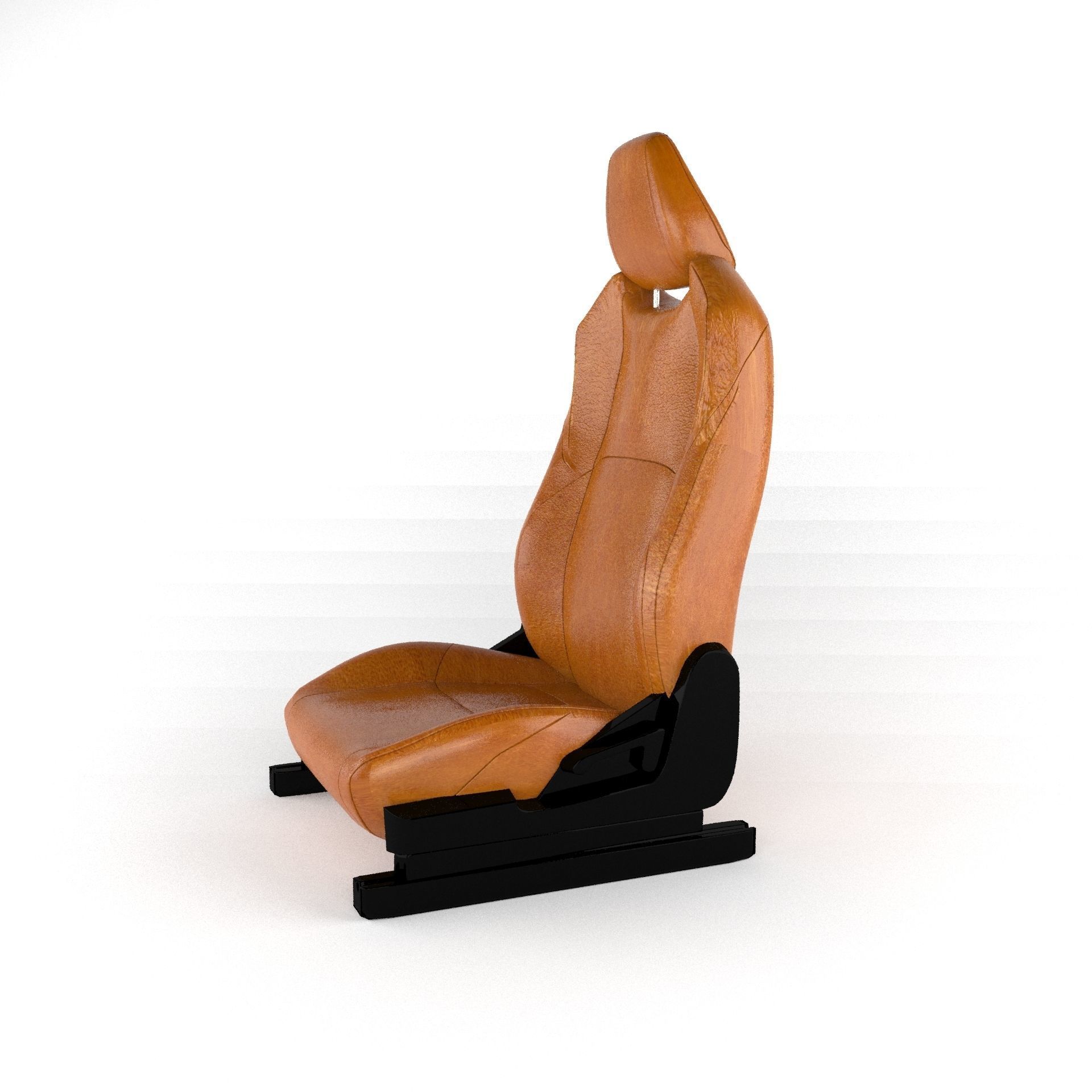 Car Seat Low-poly 3D model_4