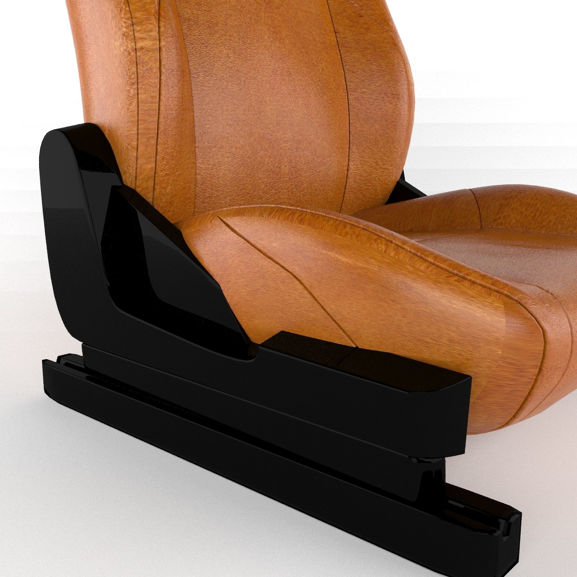 Car Seat Low-poly 3D model_12