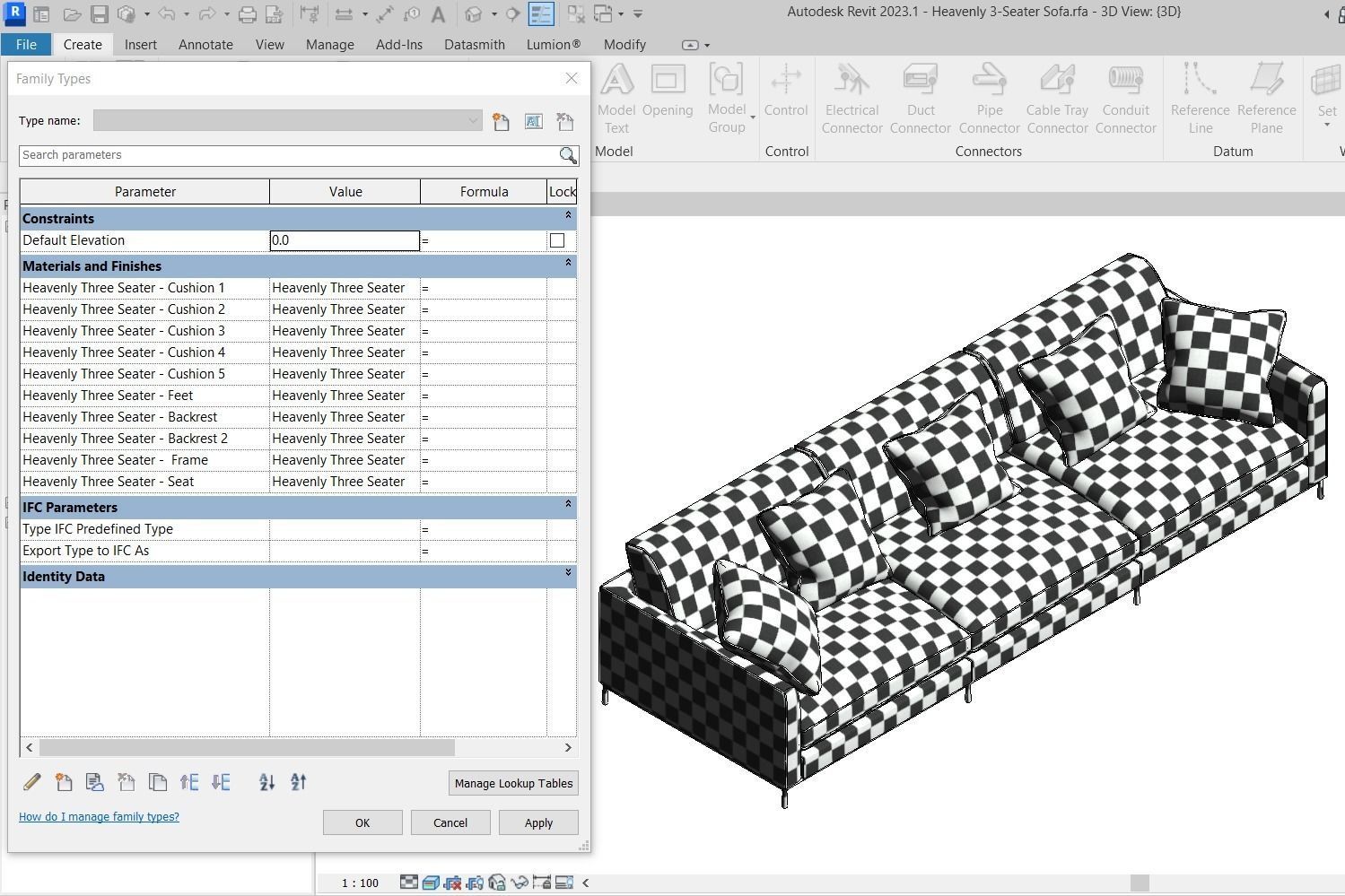 Heavenly 3-Seater Sofa 3D model_3