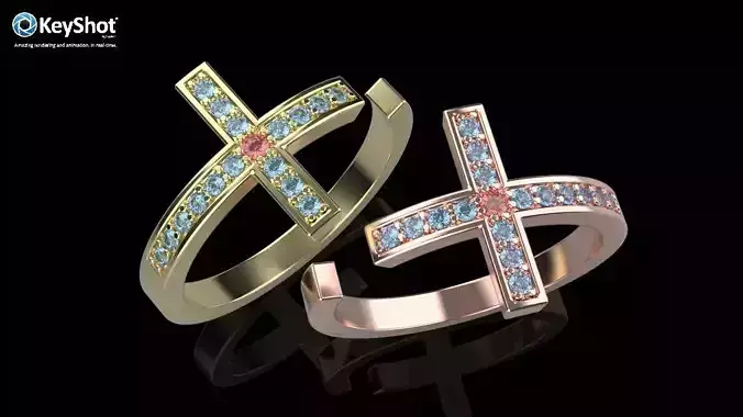 Diamond Cross Ring