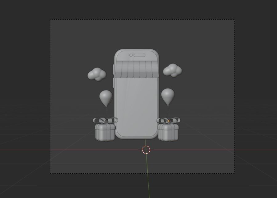 Online Store 3d Illustration Icon Pack 3D model_28