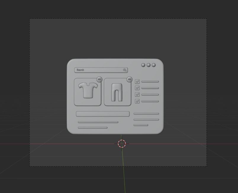 Online Store 3d Illustration Icon Pack 3D model_6