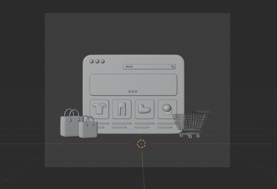 Online Store 3d Illustration Icon Pack 3D model_8