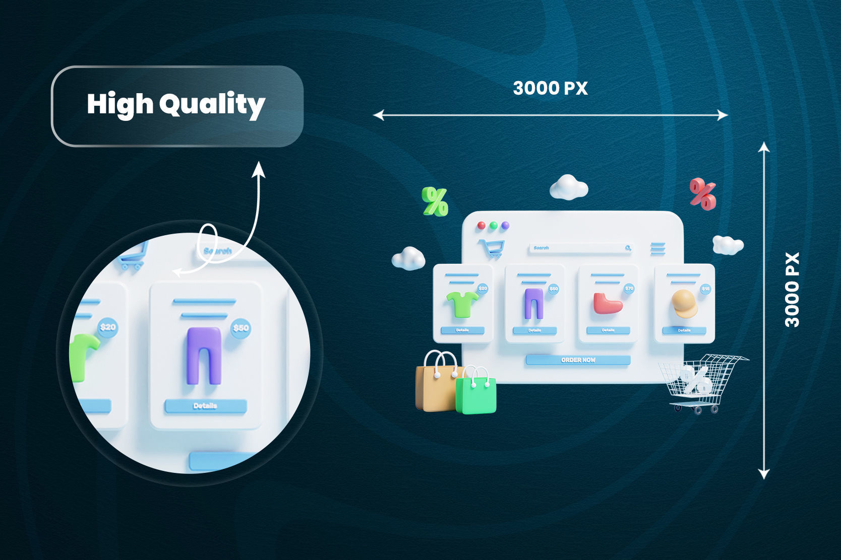 Online Store 3d Illustration Icon Pack 3D model_4