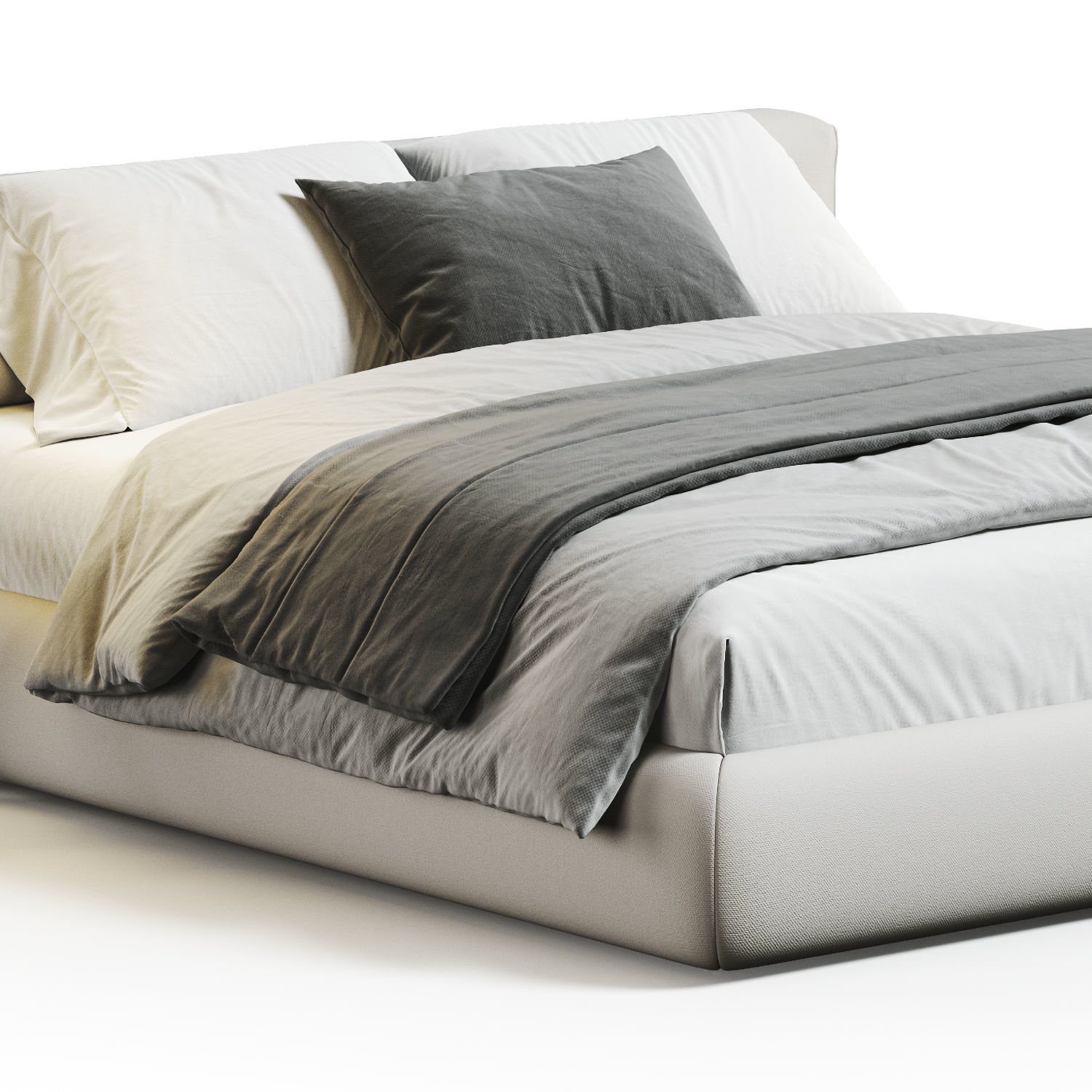 Boucle Bed 3D model_8