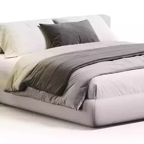 Boucle Bed 3D model