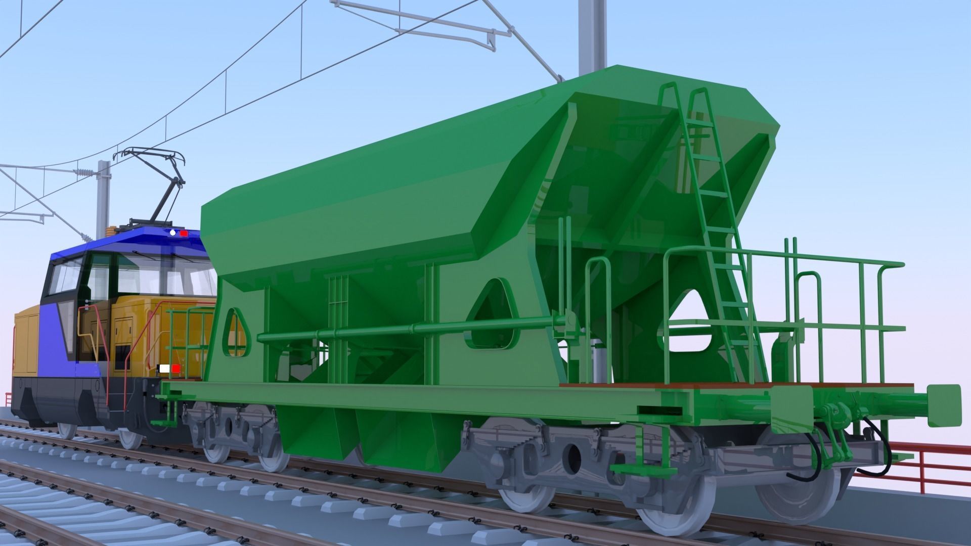 Railway station and bridge IV 3D Model Collection_6