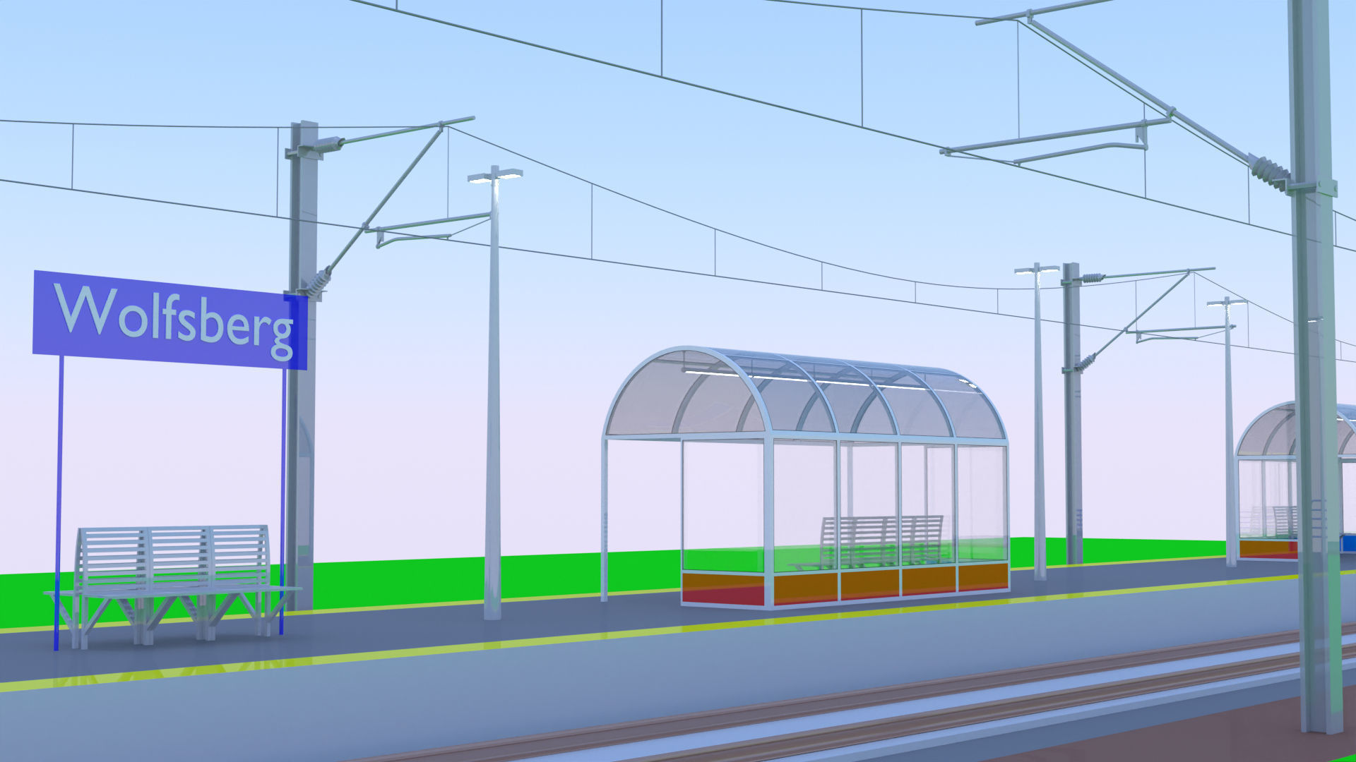 Railway station and bridge IV 3D Model Collection_9