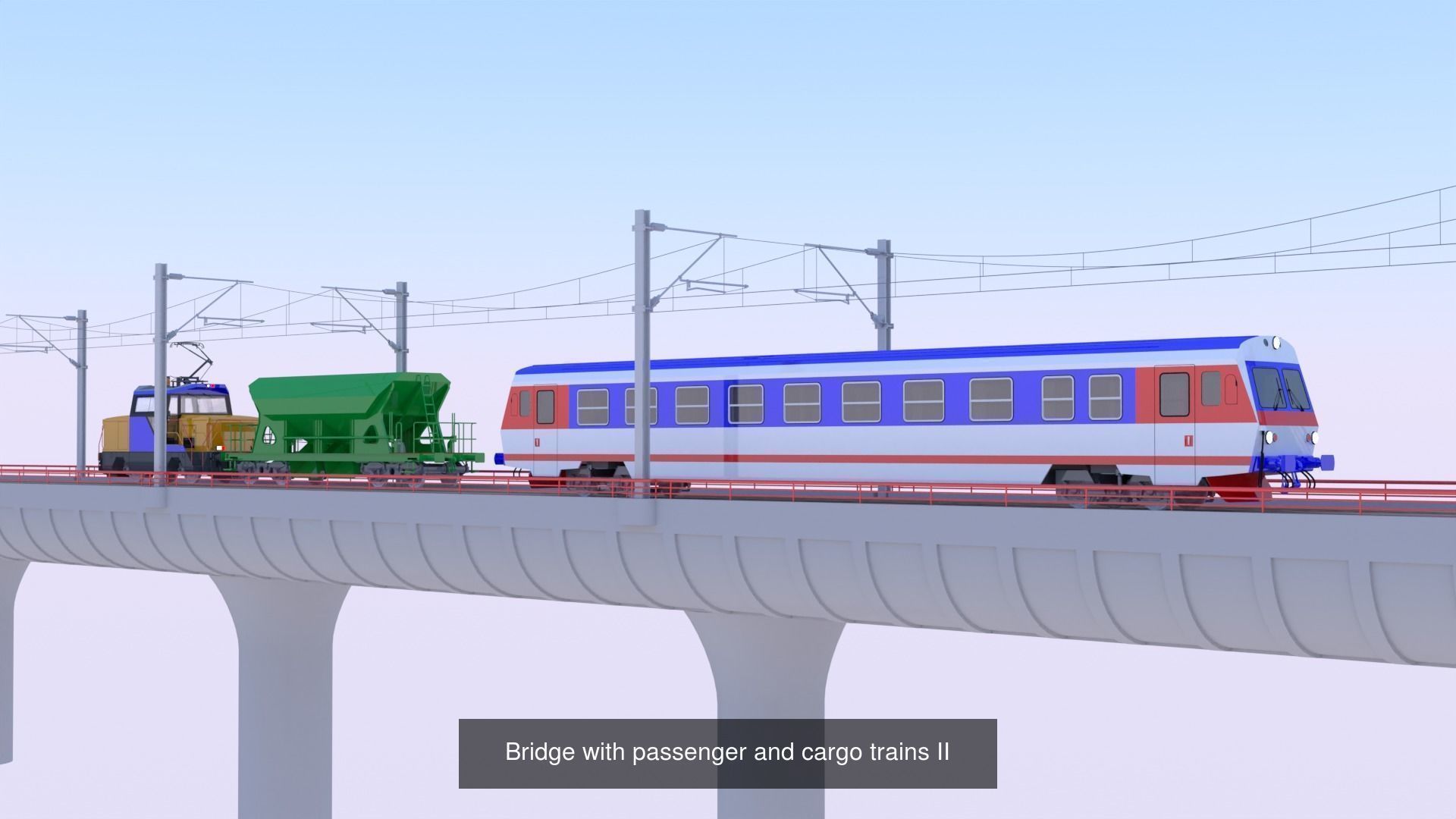 Railway station and bridge IV 3D Model Collection_1