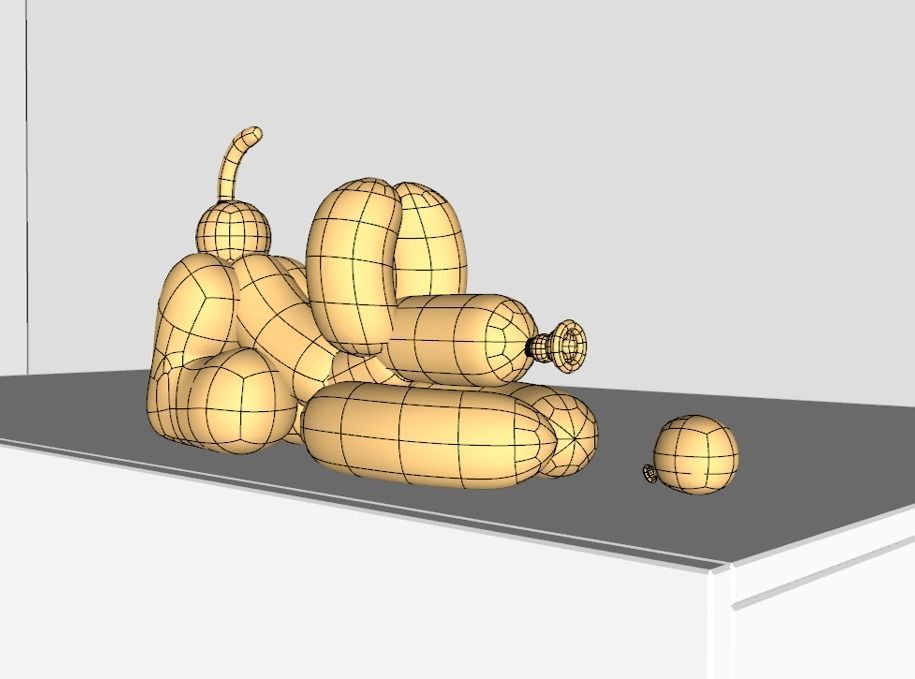 Dog Balloon 3D model 3D print model_4