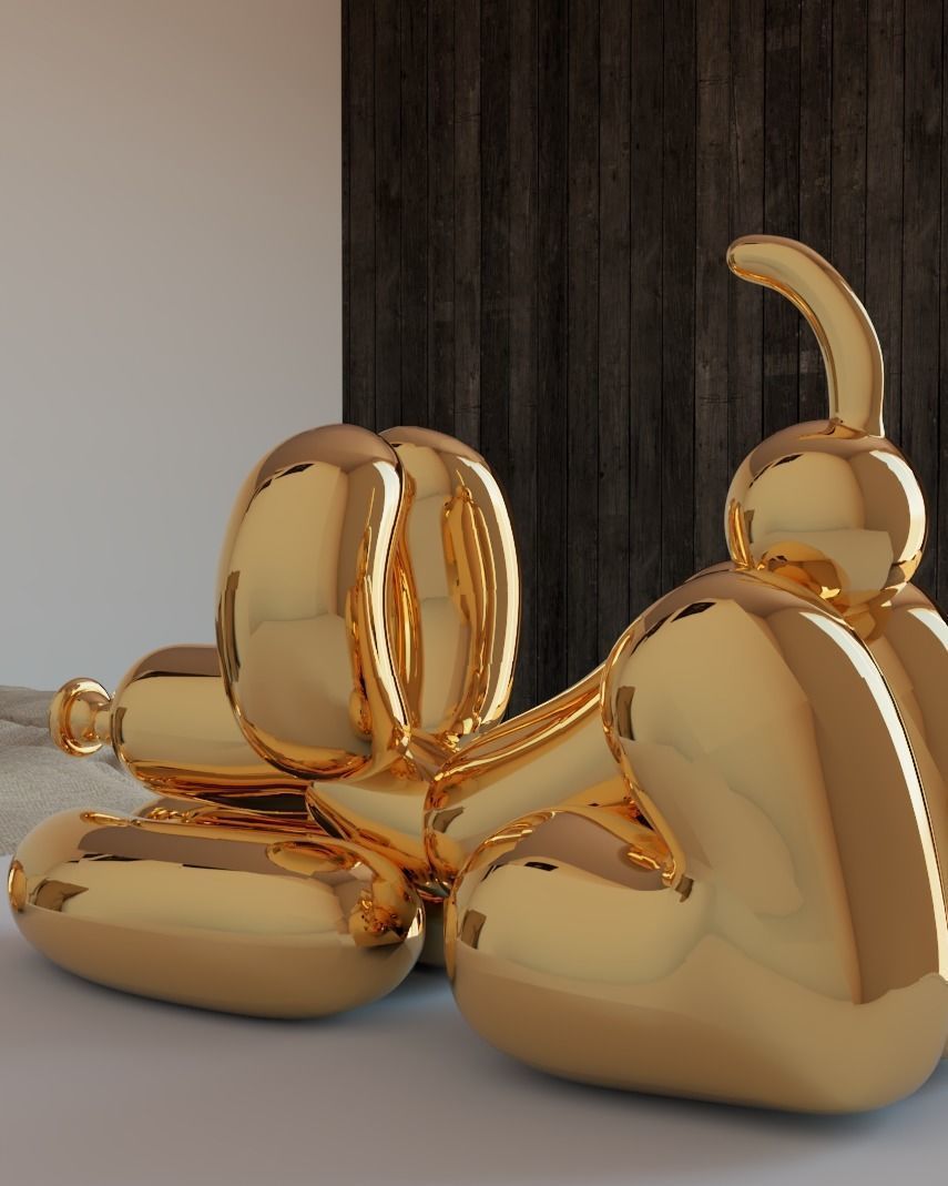 Dog Balloon 3D model 3D print model_2