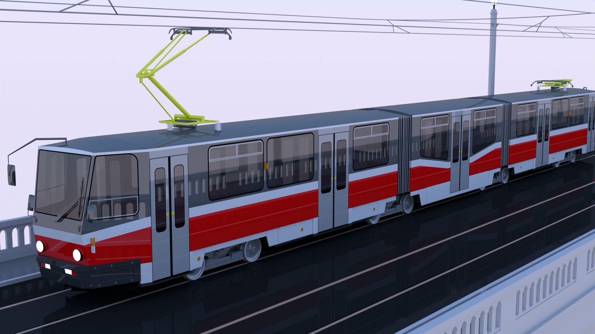 Tram and train bridge 3D Model Collection_10