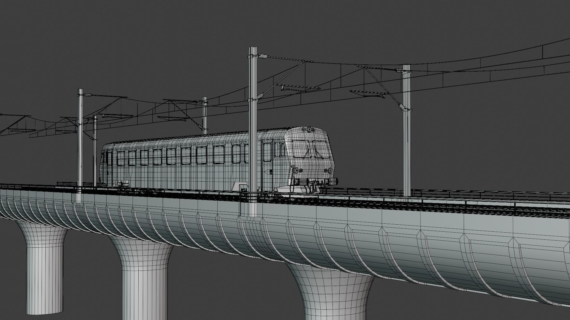 Tram and train bridge 3D Model Collection_2