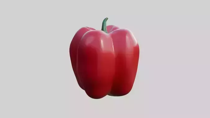 Red Bell Pepper 3D Model 3D model