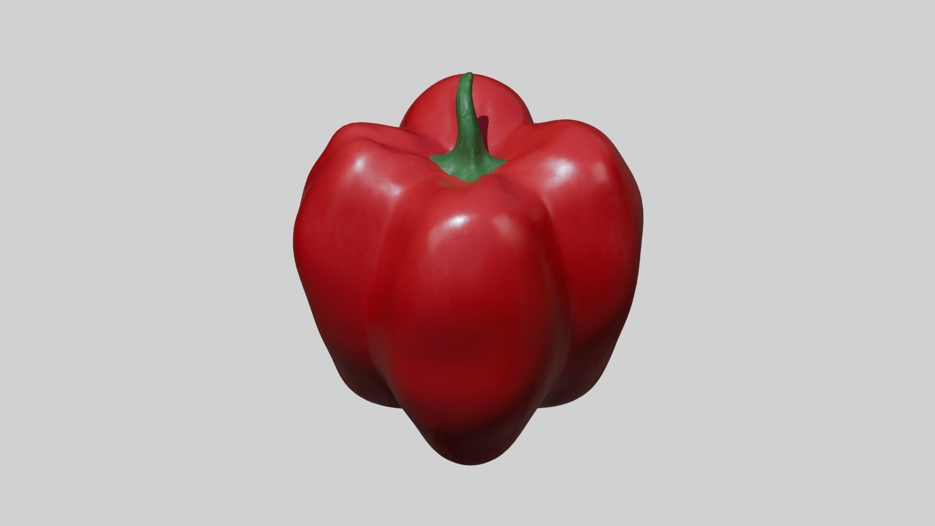 Red Bell Pepper 3D Model 3D model_2