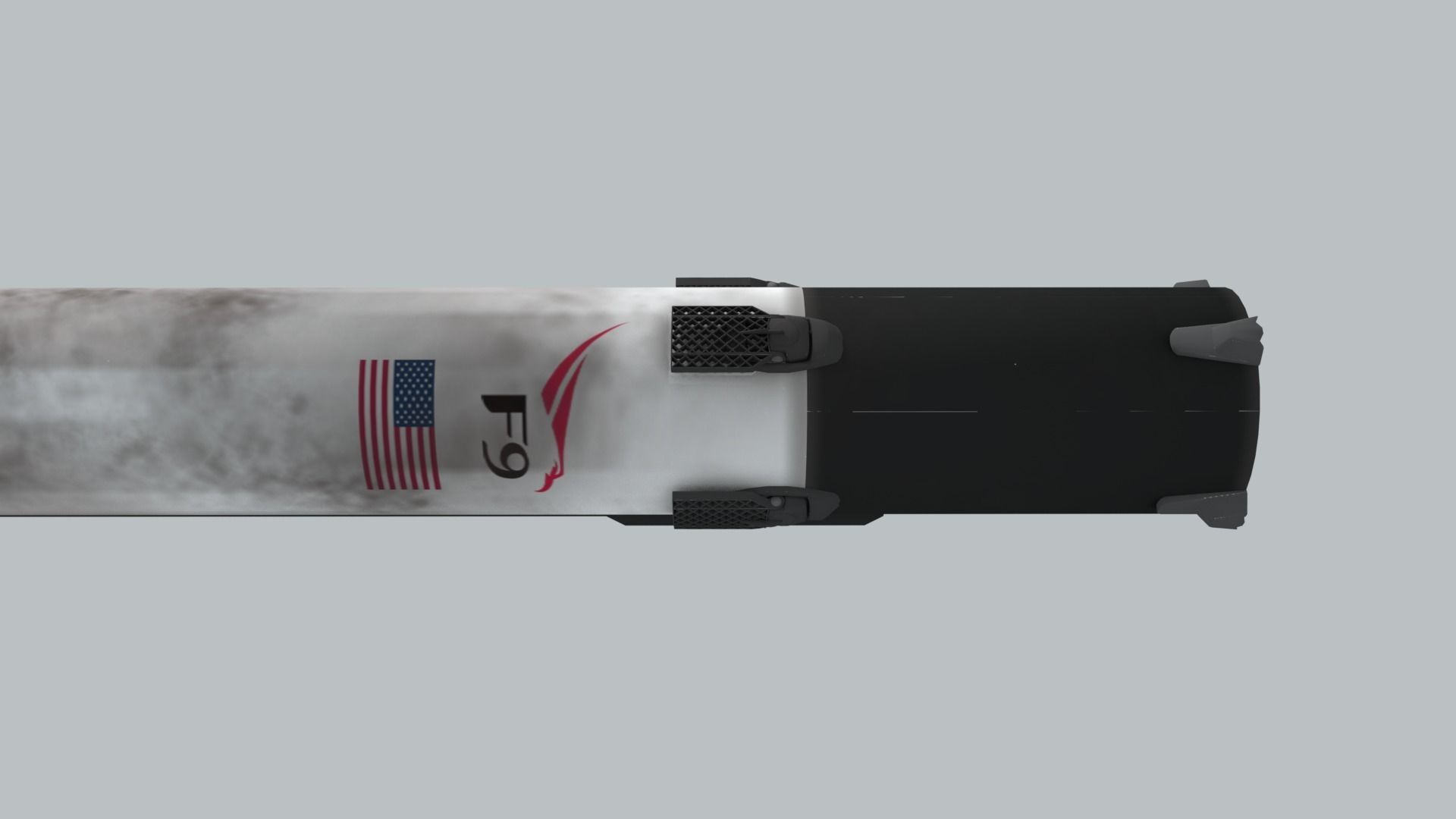 SpaceX Falcon 9 Rocket - Used and Unused 3D model_26