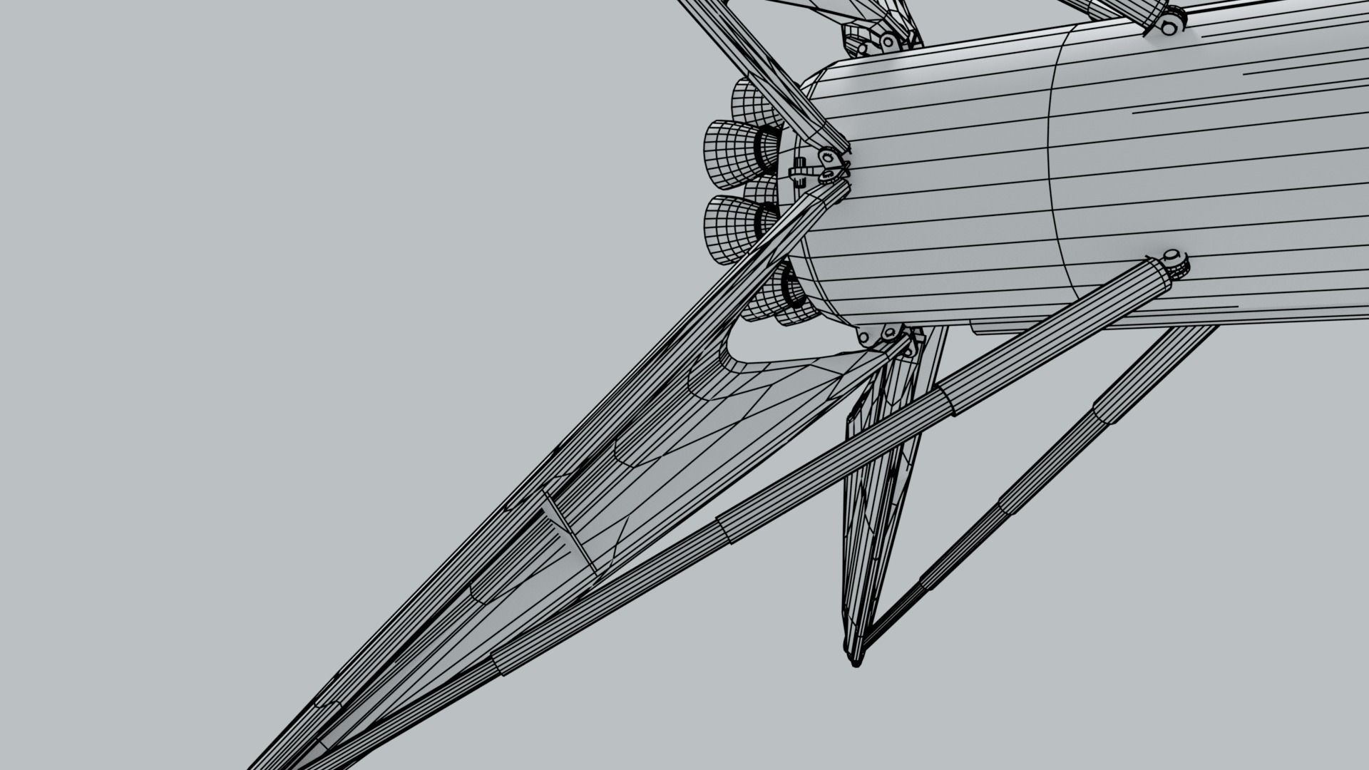 SpaceX Falcon 9 Rocket - Used and Unused 3D model_20