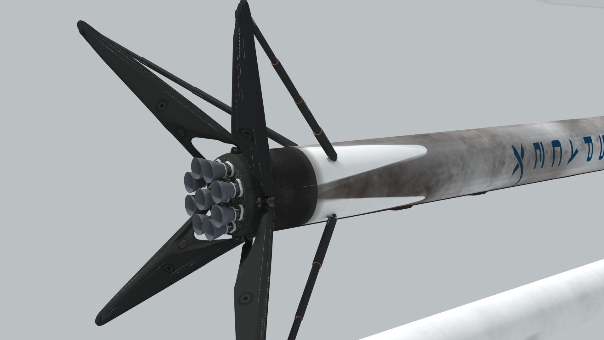 SpaceX Falcon 9 Rocket - Used and Unused 3D model_24