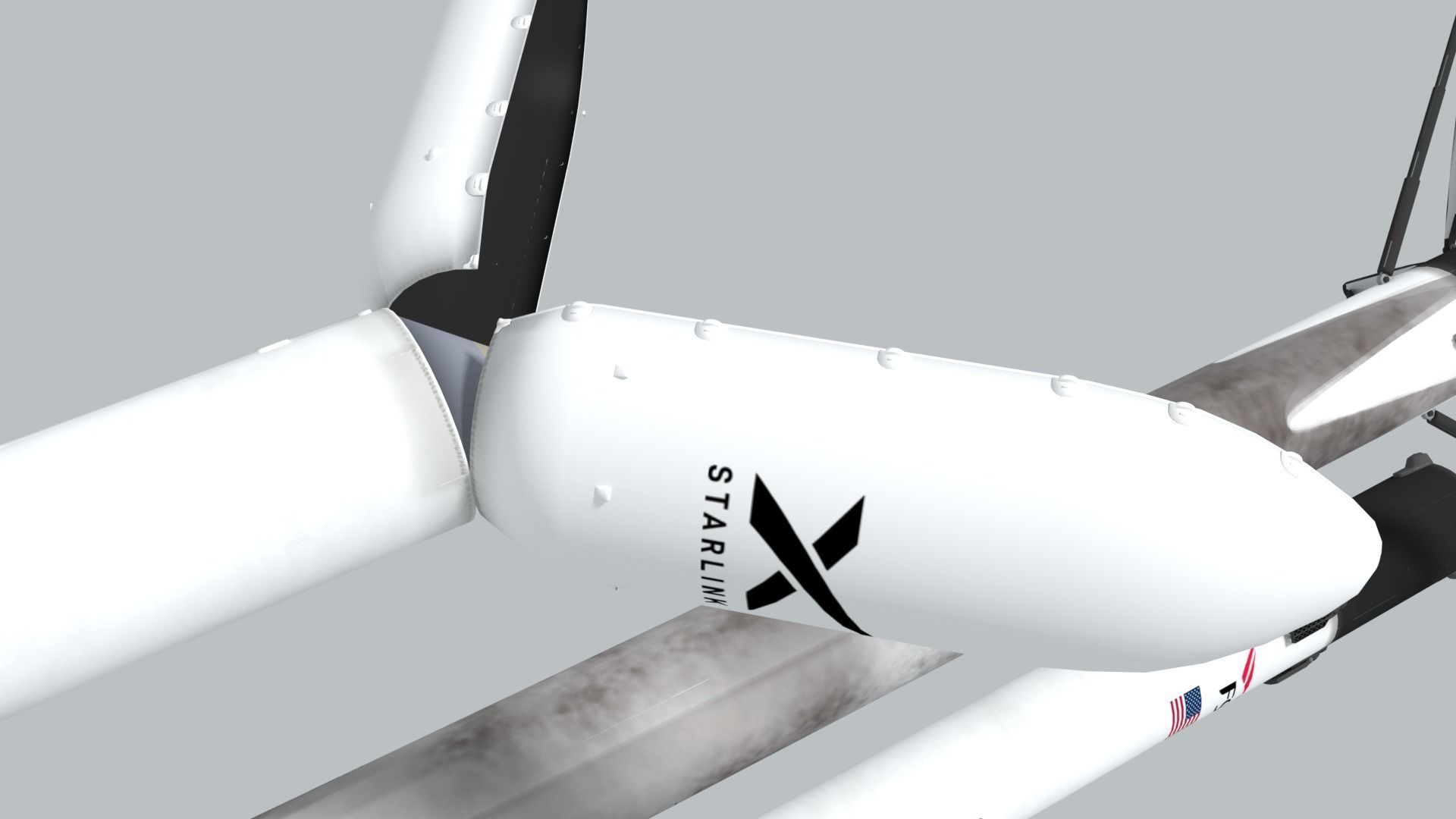 SpaceX Falcon 9 Rocket - Used and Unused 3D model_12