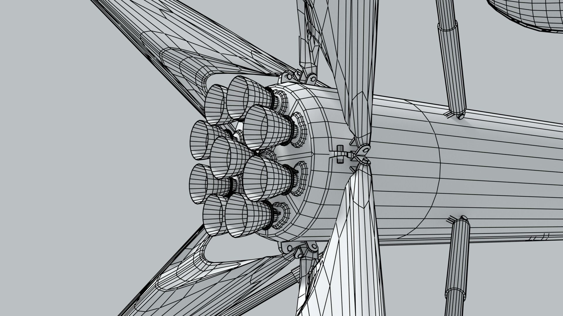 SpaceX Falcon 9 Rocket - Used and Unused 3D model_23