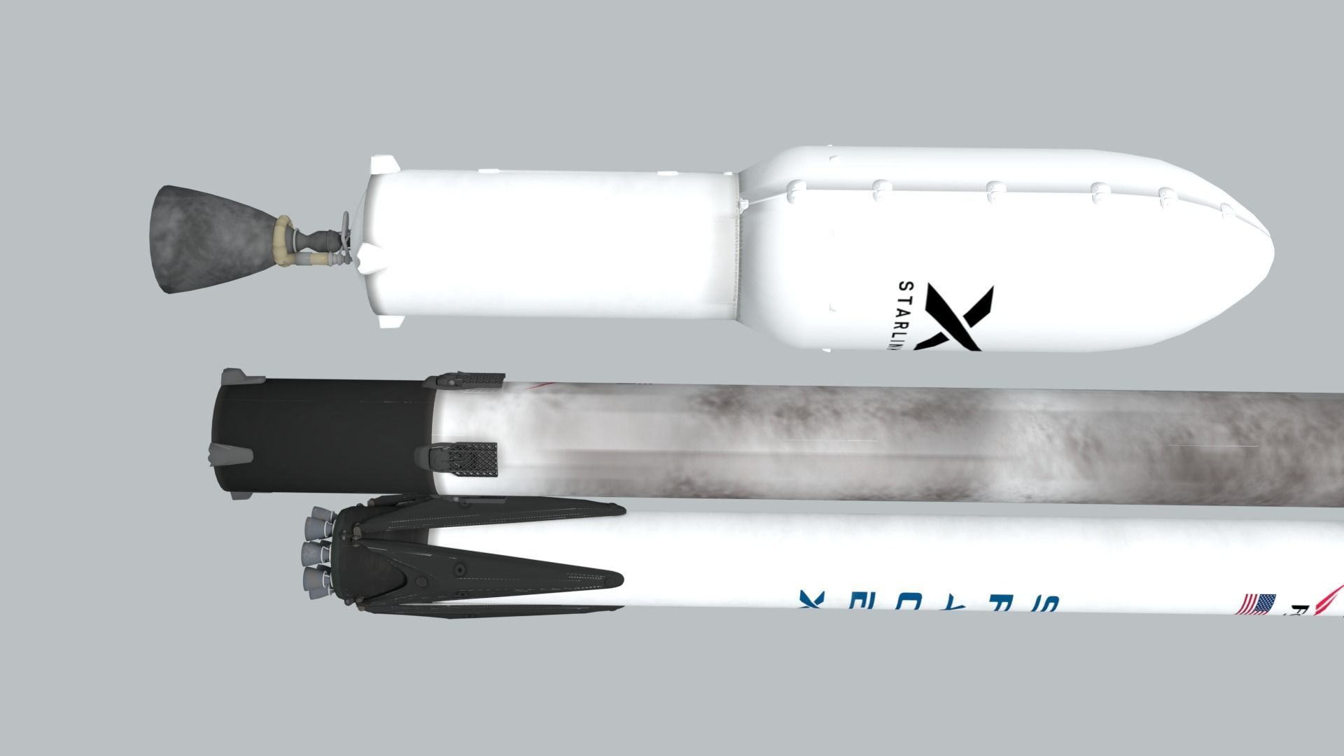SpaceX Falcon 9 Rocket - Used and Unused 3D model_29