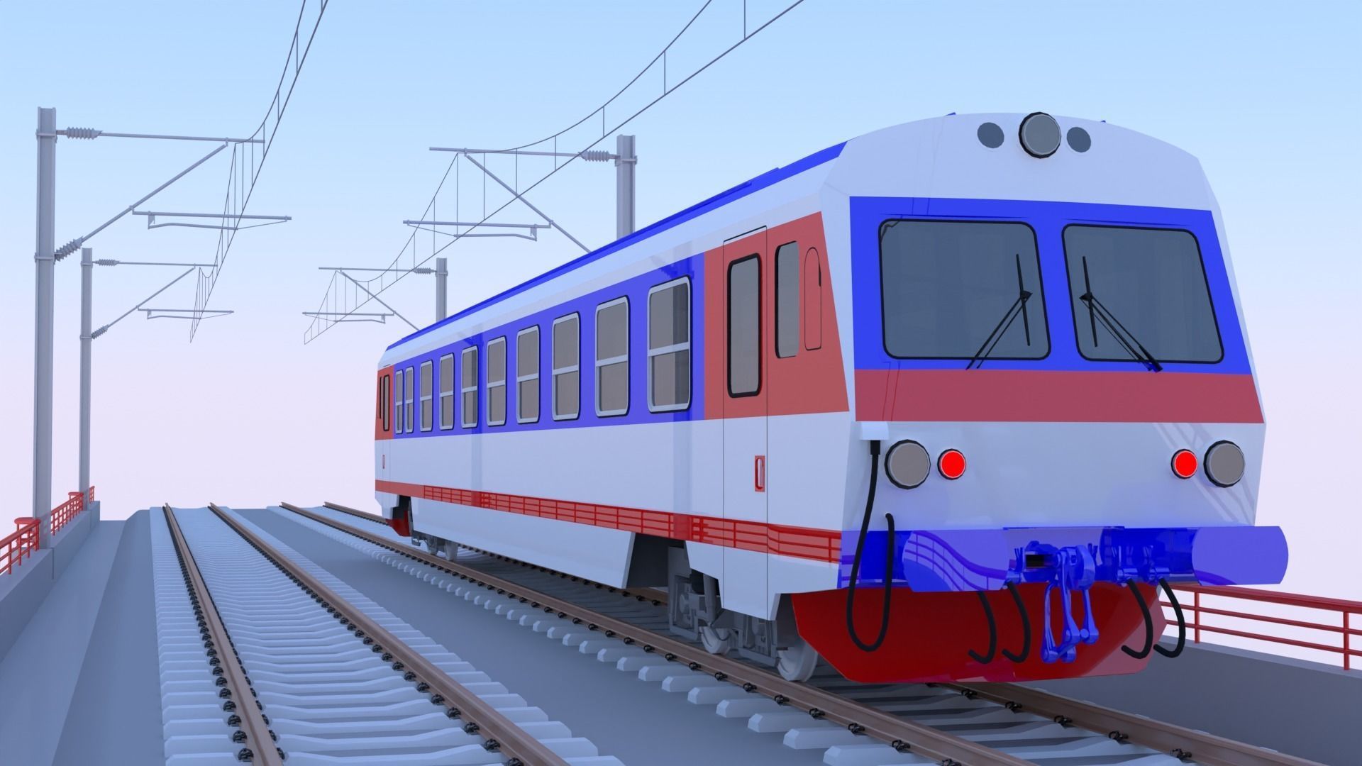 Road and railway bridge II 3D Model Collection_3