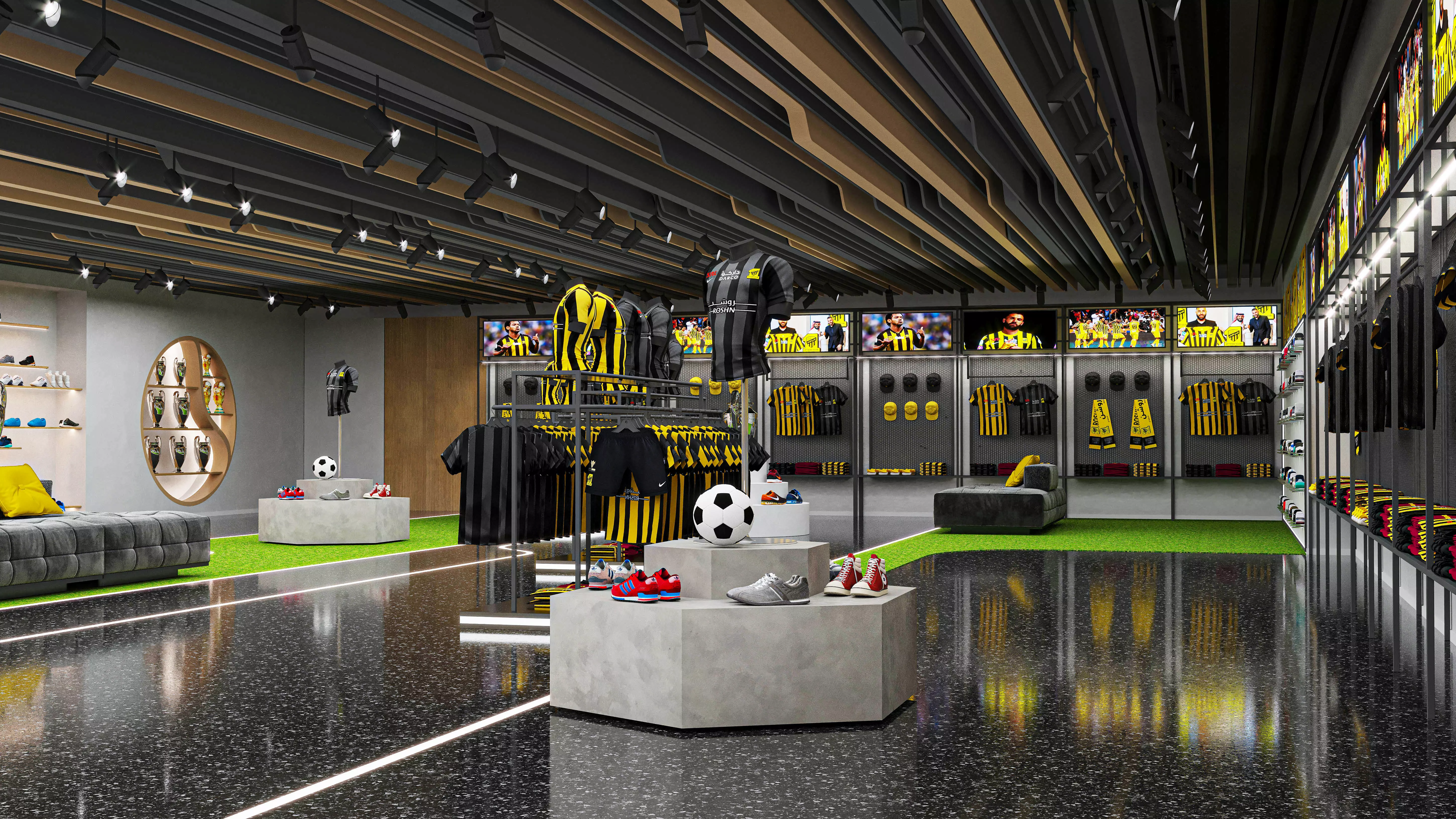 Saudi sport shop - al-ittihad sports store 3d model Low-poly 3D model