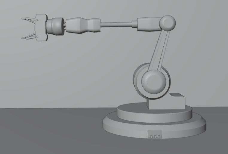  Low poly robotic arm Free 3D model_3