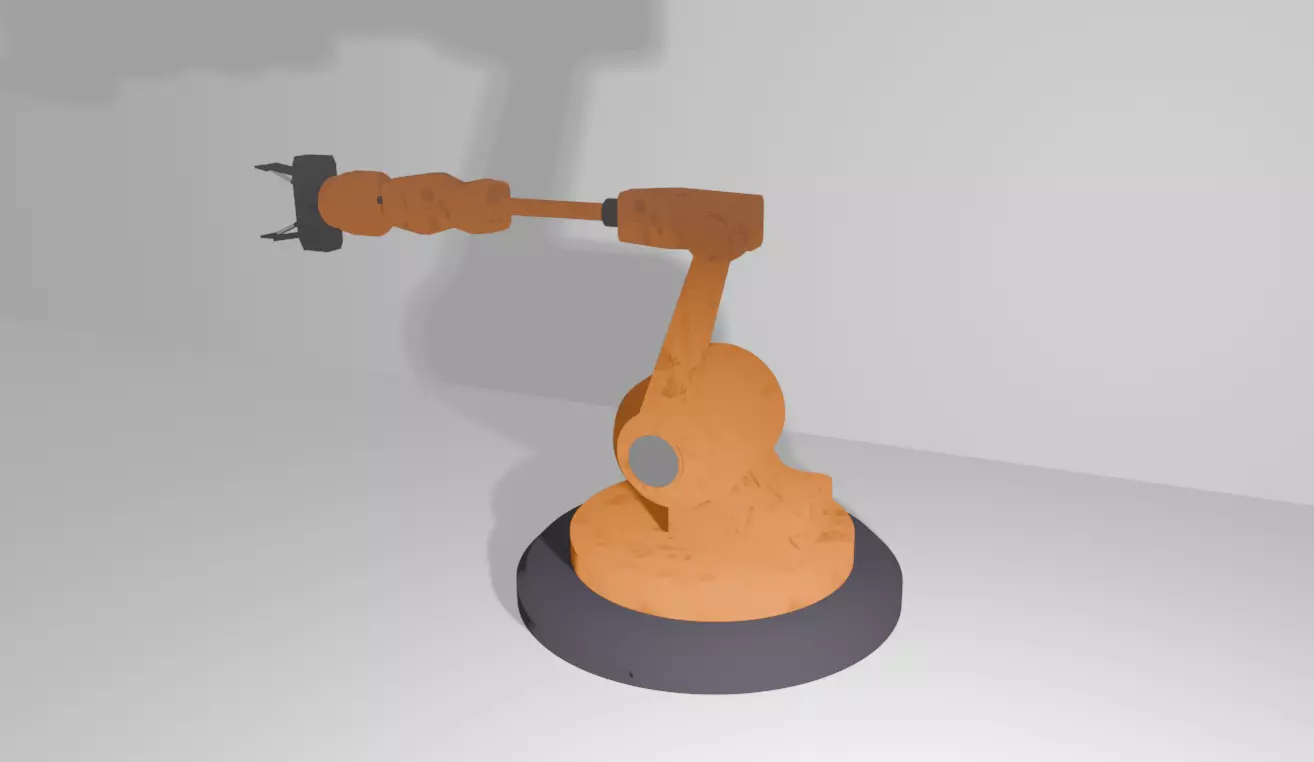  Low poly robotic arm Free 3D model_0