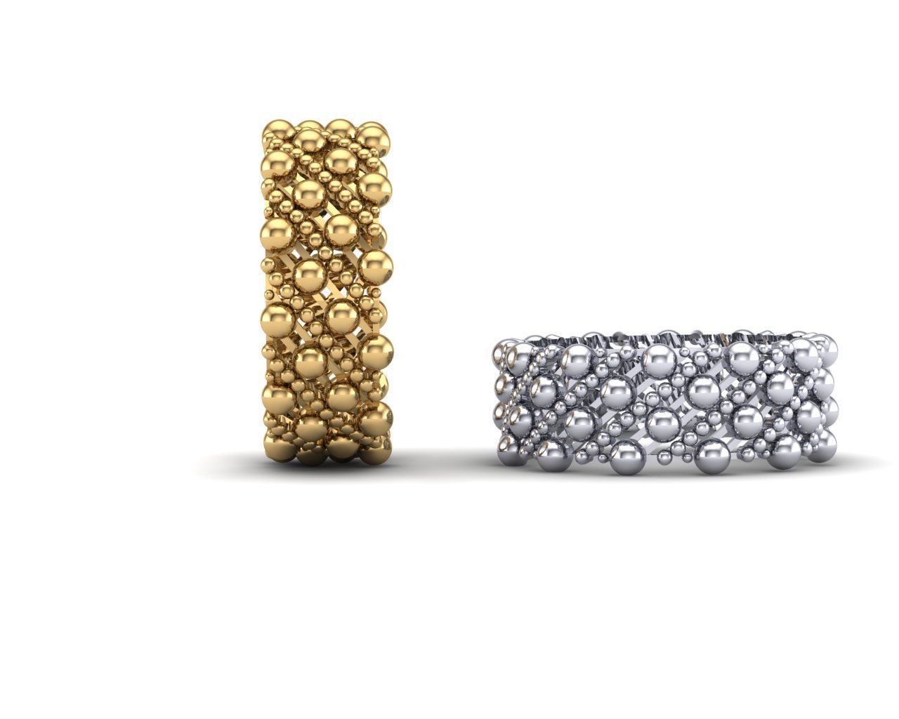 MILGRAIN RING 3D print model_1