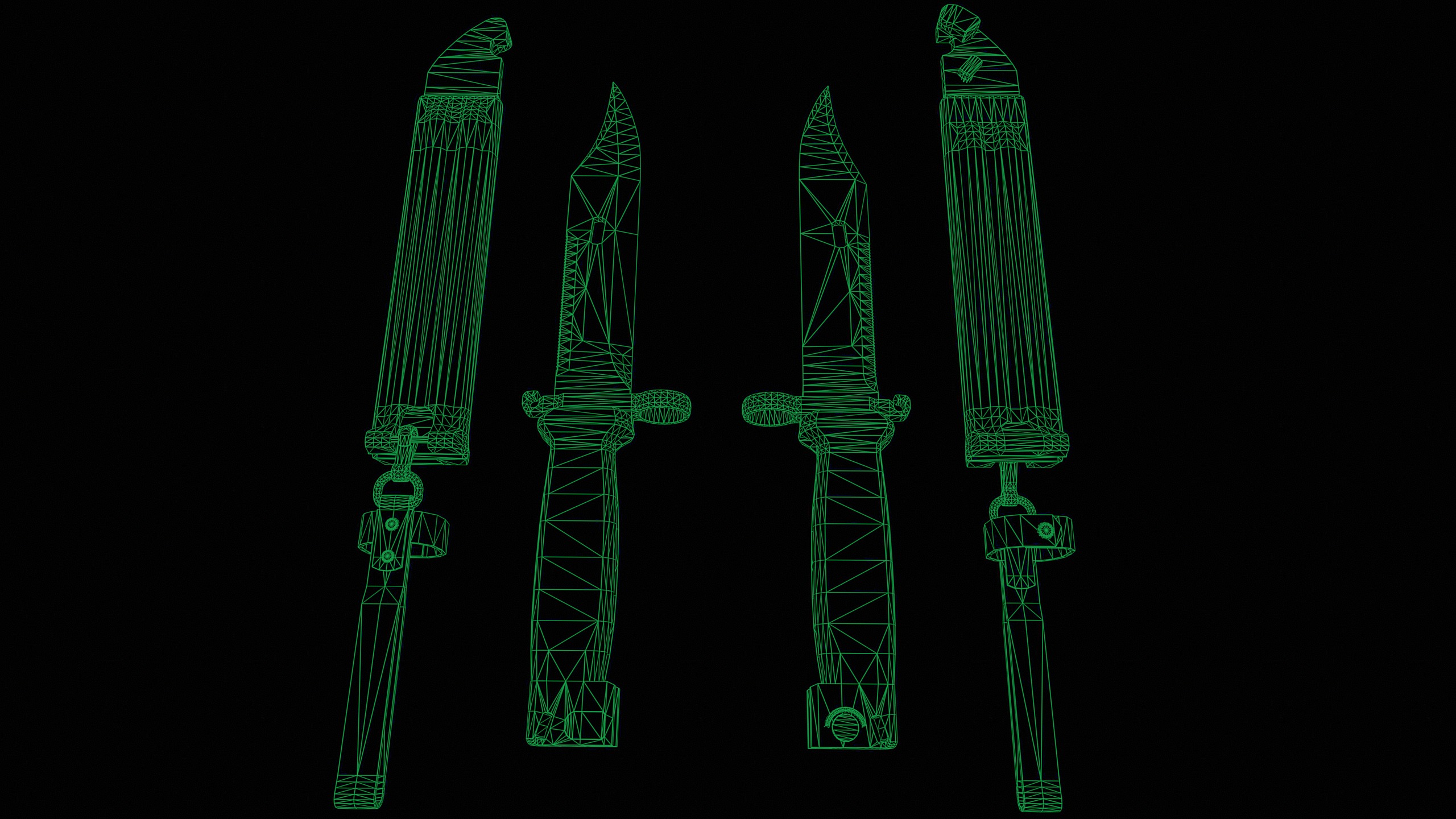 Bayonet AK-74 Low-poly 3D model_10