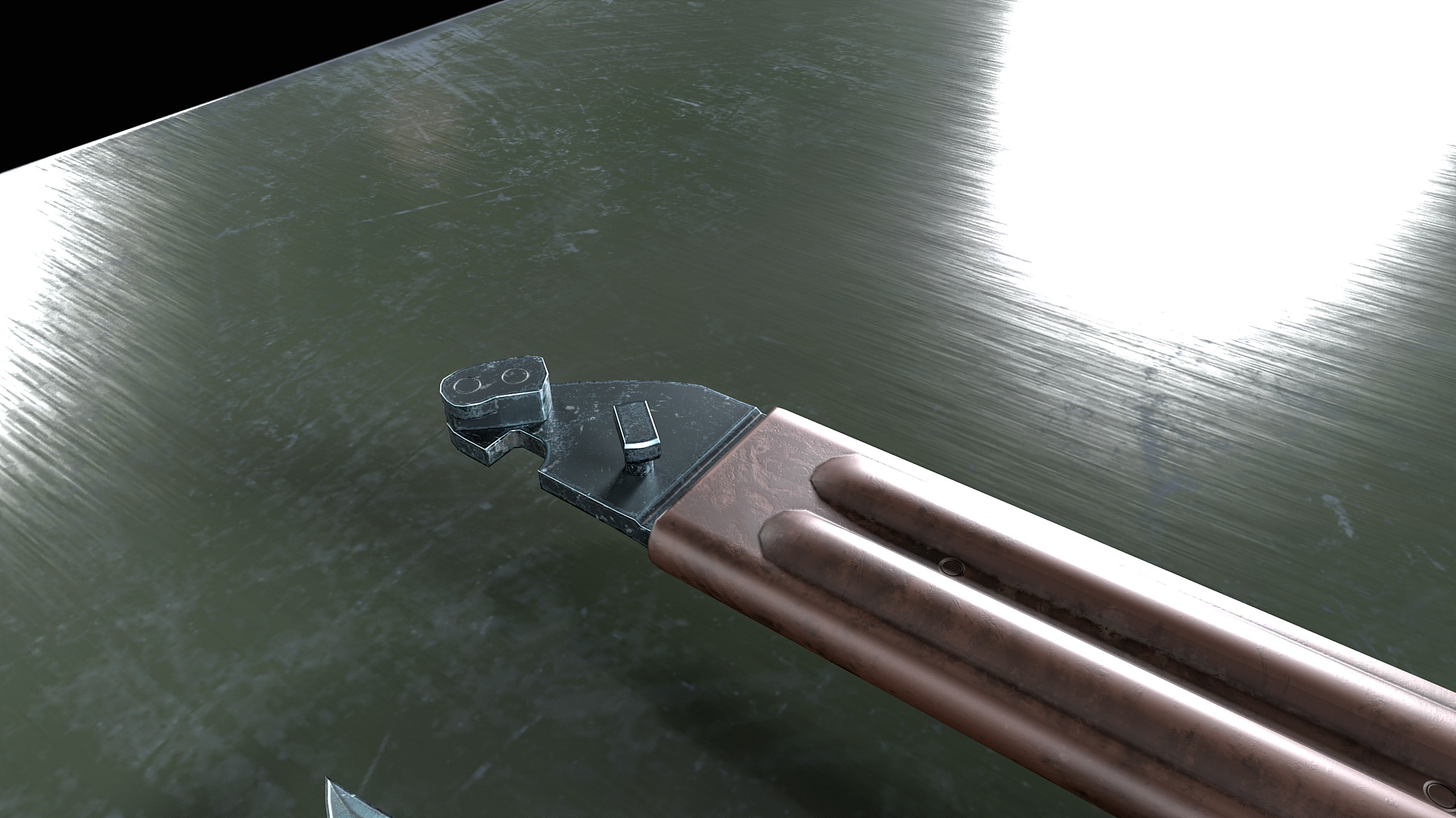 Bayonet AK-74 Low-poly 3D model_7