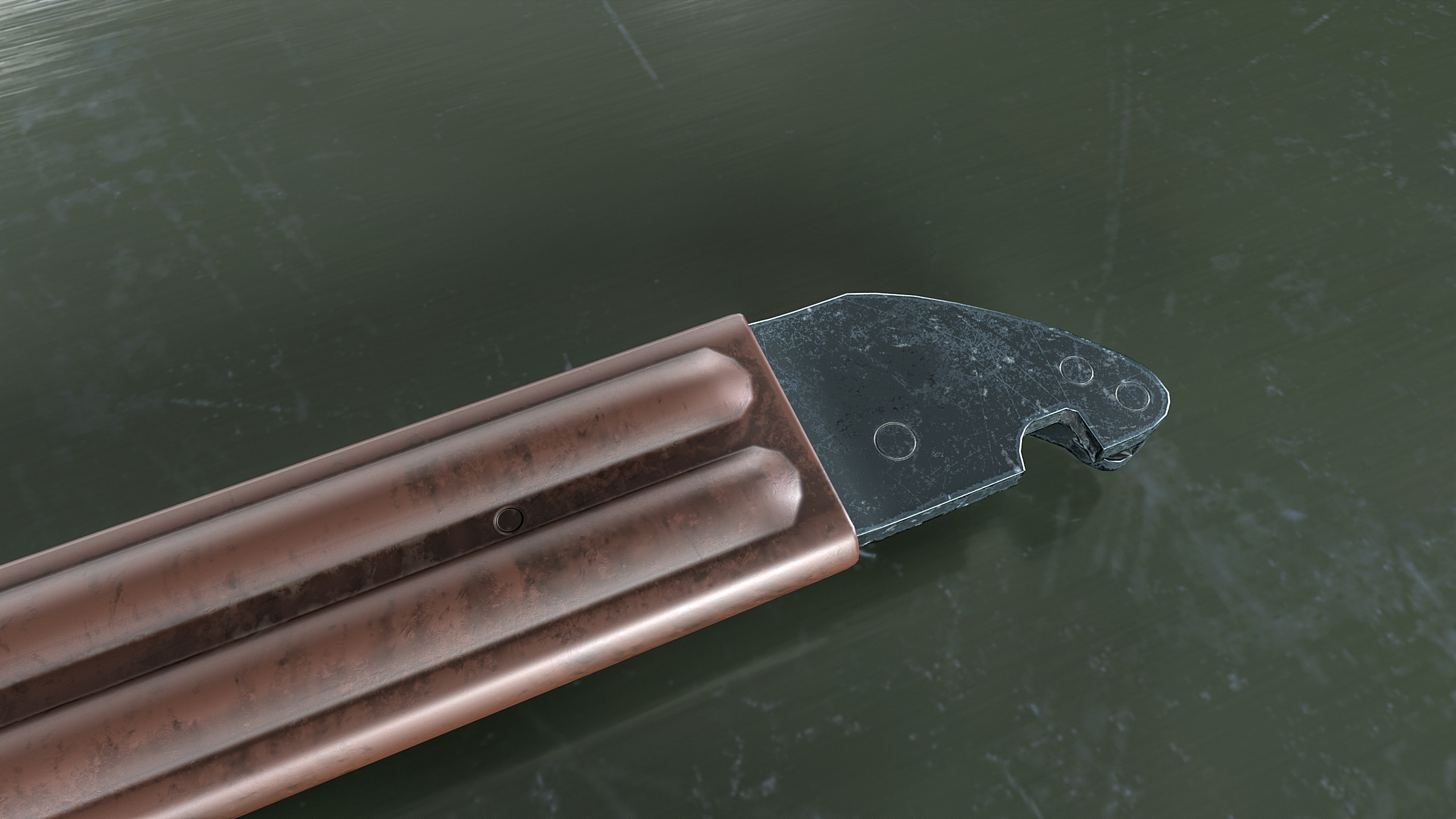 Bayonet AK-74 Low-poly 3D model_8