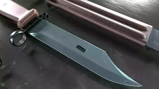 Bayonet AK-74 Low-poly 3D model