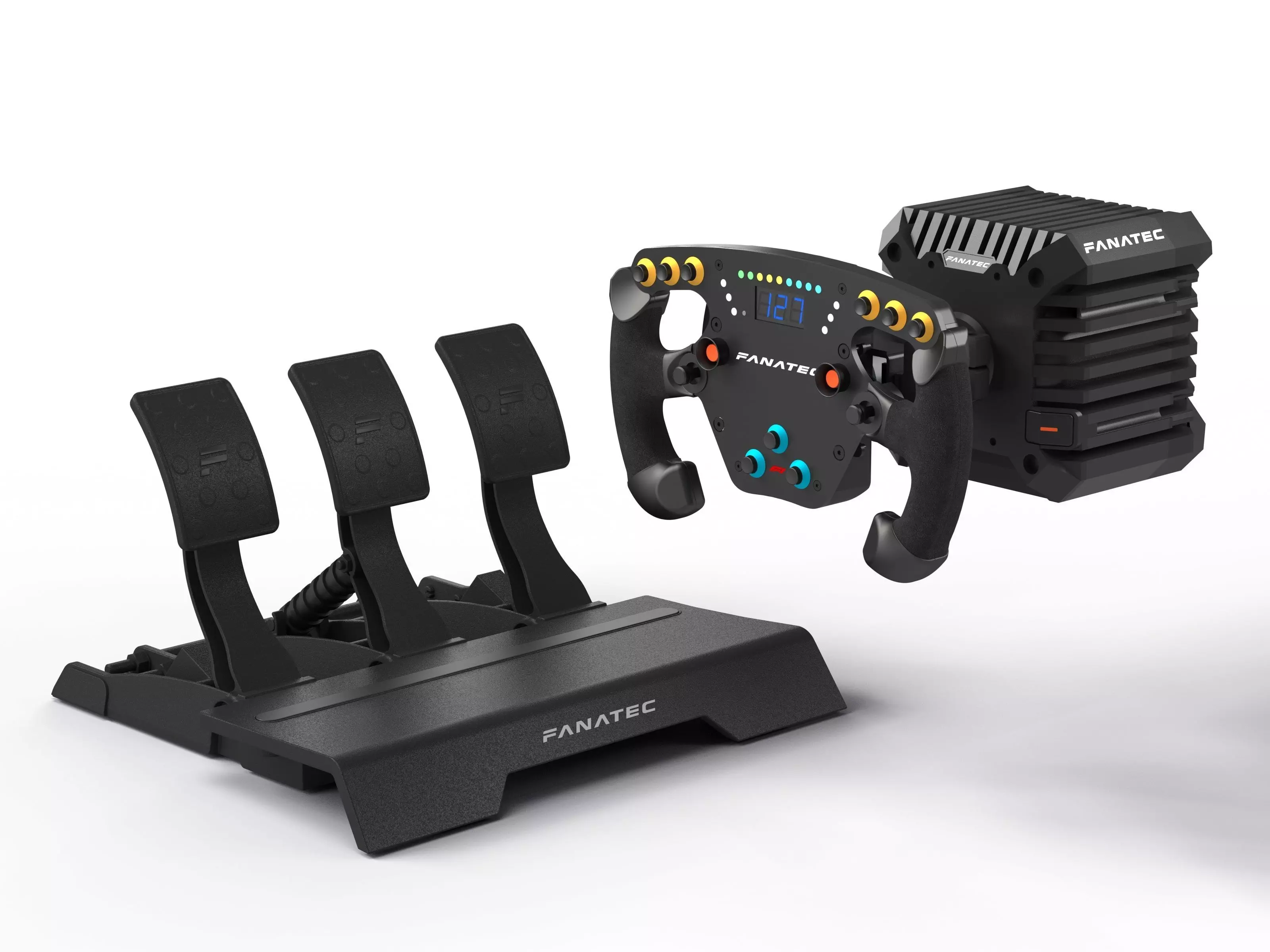 Fanatec F1 Wheel and Elite Pedals V2 3D model_0