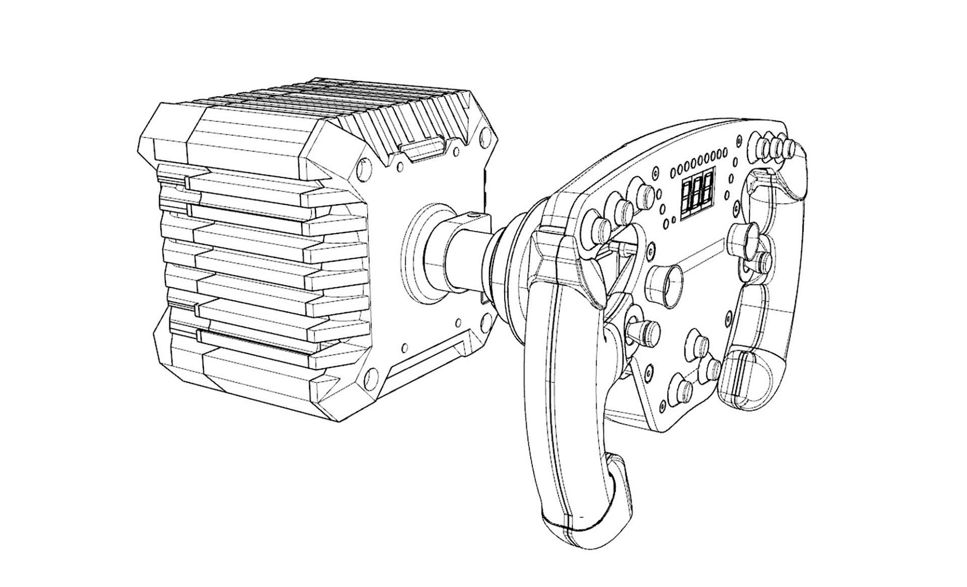 Fanatec F1 Wheel and Elite Pedals V2 3D model_13